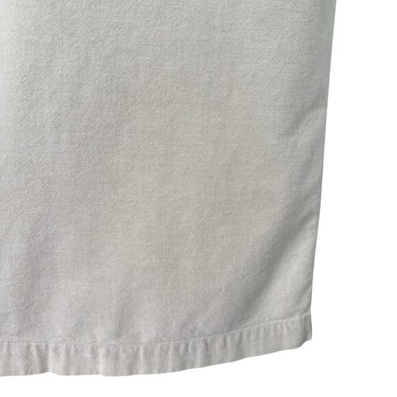 Vintage 90s 100% Cotton Embroidered Short Sleeve Midi Dress w/ Pockets Cream, S - Picture 12 of 14